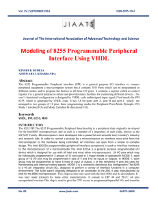 Modeling of 8255 Programmable Peripheral Interface Using VHDL