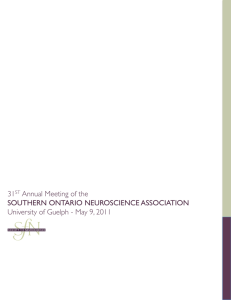 Program and abstracts - Southern Ontario Neuroscience Association