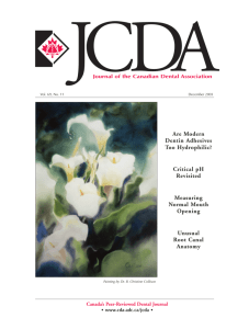 Journal of the Canadian Dental Association