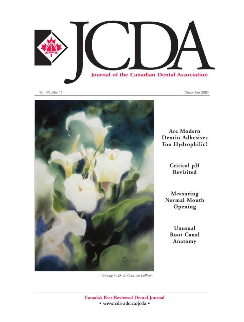 Journal of the Canadian Dental Association