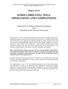 Subsea Drilling, Well Operations and Completions