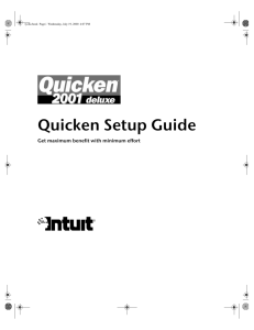 Quicken Setup Guide