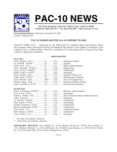 PAC-10 NEWS - UCLA Athletics