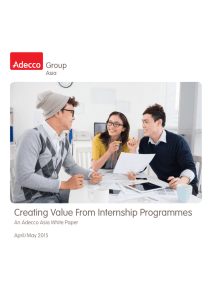 Creating Value From Internship Programmes