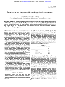 Steatorrhoea in rats with an intestinal cul-de-sac