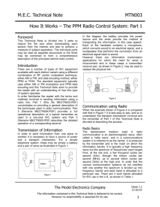 The PPM Radio Control System