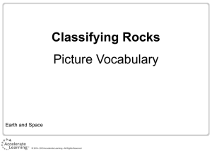 Classifying Rocks Picture Vocabulary