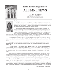 alumni news - Santa Barbara High School Alumni Association