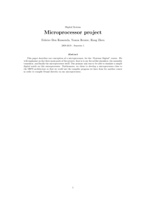 Microprocessor project