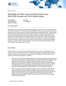 Worldwide All Flash Array and Hybrid Flash Array Forecast l EMC