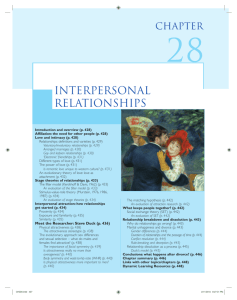 INTERPERSONAL RELATIONSHIPS