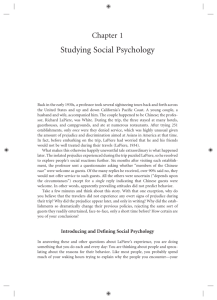 Studying Social Psychology