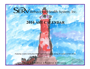2016 ART CALENDAR - SERV Behavioral Health System Inc