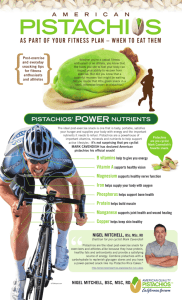 Pistachios as Part of Your Fitness Plan