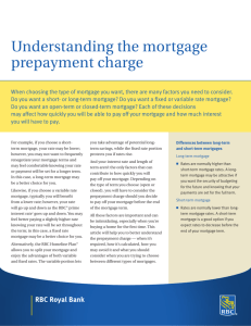 Understanding the mortgage prepayment charge