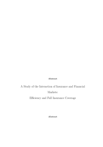A Study of the Interaction of Insurance and Financial Markets