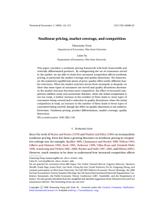 Nonlinear pricing, market coverage, and competition