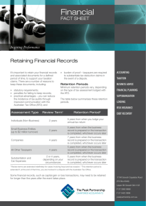 Retaining Financial Records