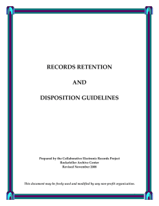 records retention and disposition guidelines