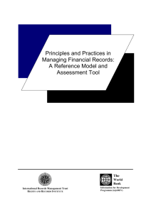 Principles and Practices in Managing Financial Records