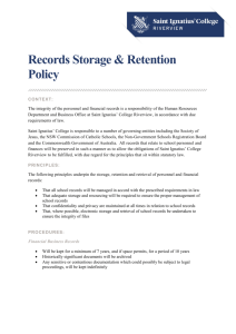 Records Storage & Retention Policy