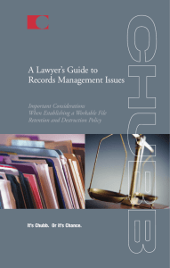 A Lawyer's Guide to Records Management Issues