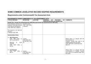Some Common Legislative Record Keeping
