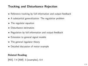 Tracking and Disturbance Rejection