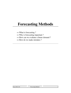 Forecasting Methods