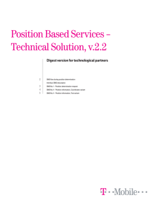 Position Based Services – Technical Solution, v.2.2 - T