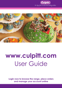 www.culpitt.com User Guide