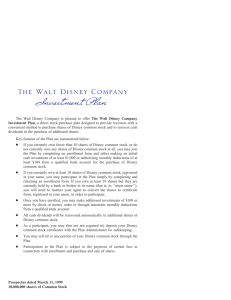 The Walt Disney Company Investment Plan