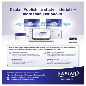 Kaplan Publishing study materials – more than just books.