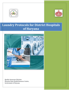Laundry Protocols for District Hospitals of Haryana