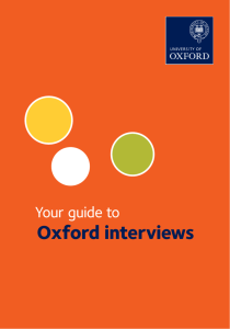 Interviews guide - University of Oxford