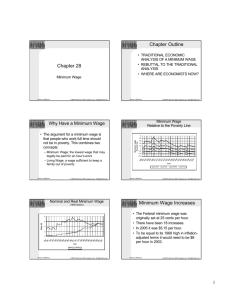 Chapter 28 Chapter Outline Minimum Wage Increases