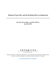 Minimum Wage Policy and the Resulting Effect on