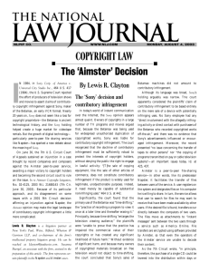 COPYRIGHT LAW The 'Aimster' Decision