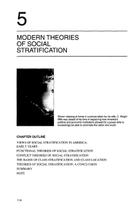 MODERN THEORIES OF SOCIAL STRATIFICATION