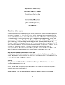 Social Stratification - South Asian University