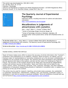 Miscalibrations in judgements of attractiveness with cosmetics