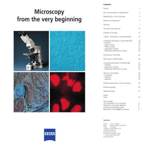 Microscopy from the very beginning