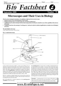 Bio Factsheet- Microscopes