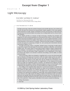 Light Microscopy Excerpt from Chapter 1