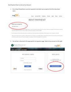 Rent Payment How to: Set Up Your Account 1. Go to http