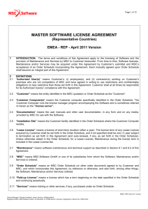 master software license agreement