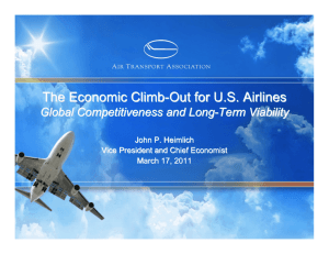The Economic Climb-Out for U.S. Airlines