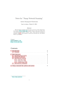 Notes for ”Nmap Network Scanning”