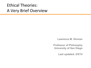 Ethical Theories: A Very Brief Overview - Ethics Updates