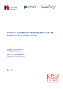 Survey of district and community nurses in 2013